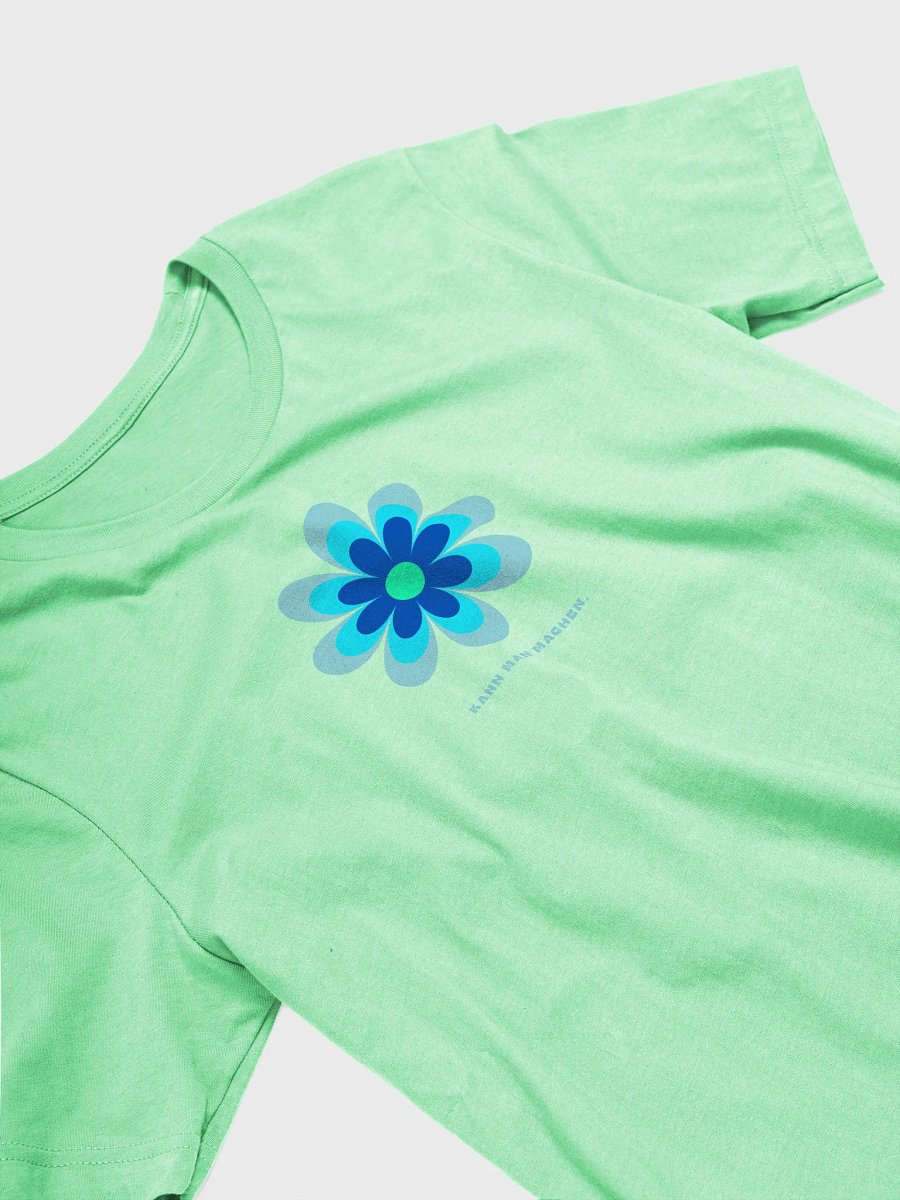Laid-back flower T-Shirt "Kann man machen." - blue product image (23)