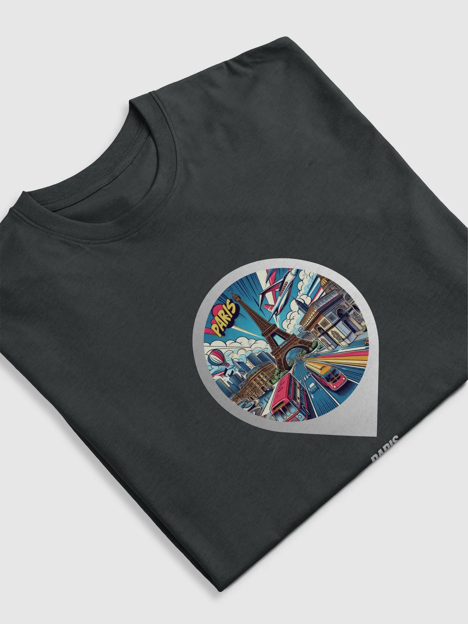 Parisian Adventures Men's Tee | AI Design Paris city France product image (5)