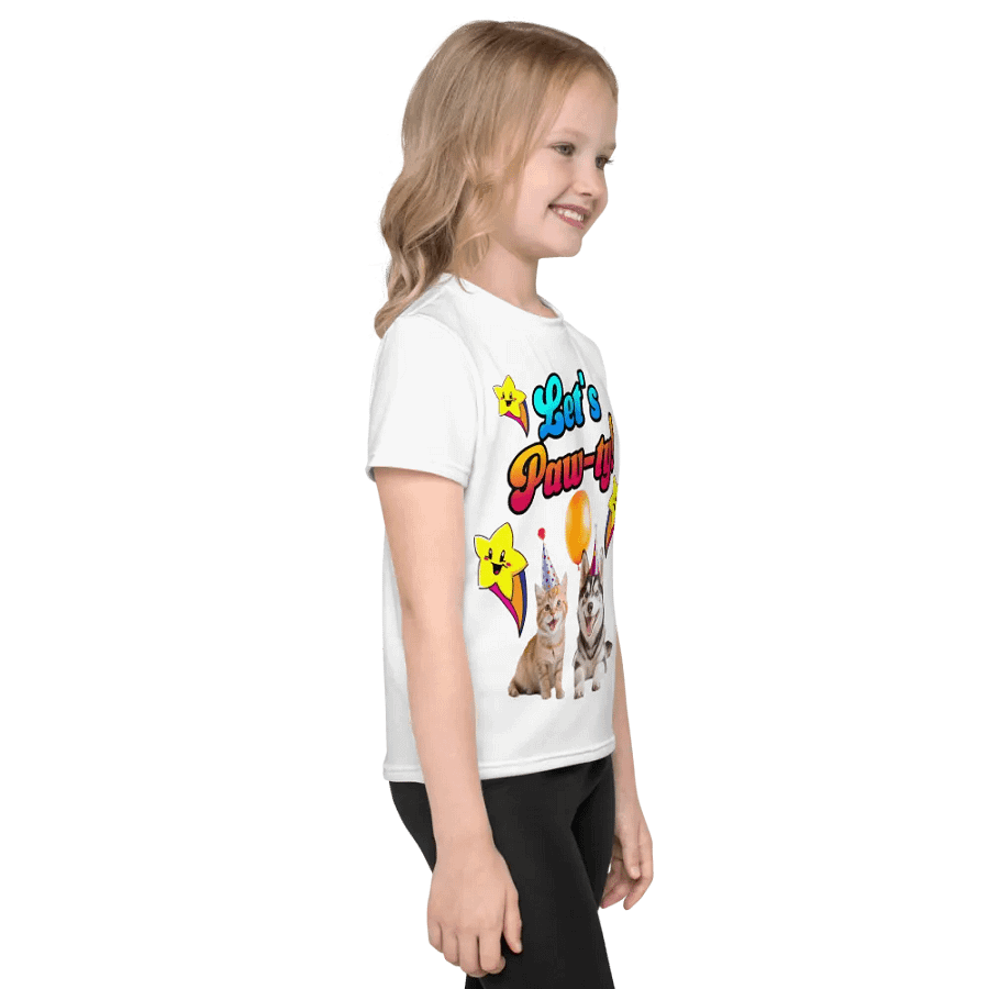 "Let's Paw-ty!" Kids T-Shirt product image (4)