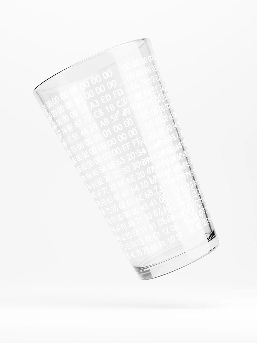 Bitcoin Genesis Block Hex Beer Glass product image (4)