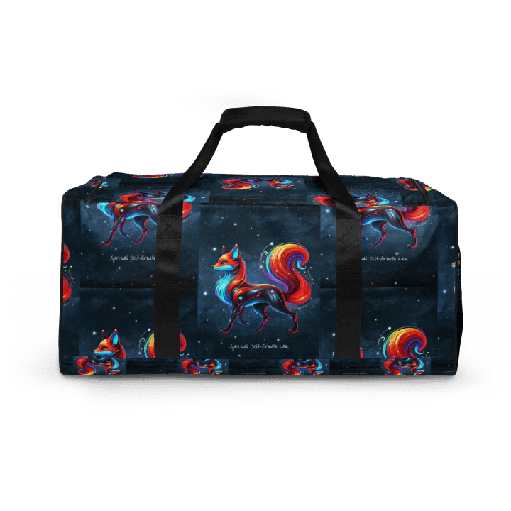 "Infinite Wisdom" Fox Duffle Bag – A Companion for Insightful Growth product image (2)