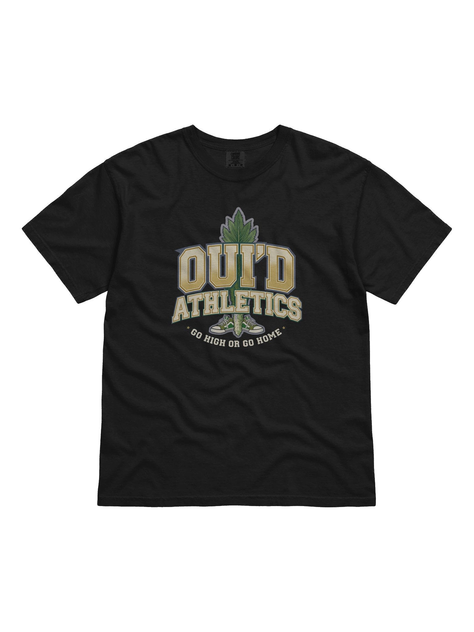“OUI’D Athletics” Tee 🌿💨 | Go High or Go Home | Comfort Colors 1717 Heavyweight T-Shirt product image (3)