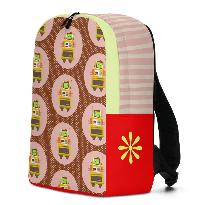 Bungalow the Atomic Robot - Backpack Yellow and Pink Stripes product image (2)