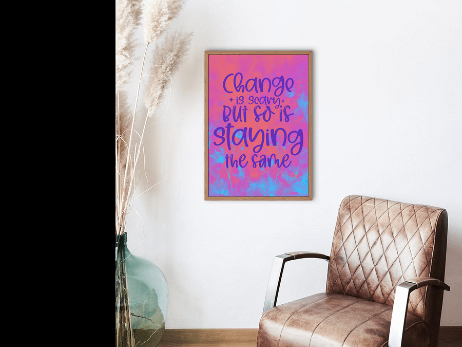 Change Is Scary Printable Wall Art product image (5)