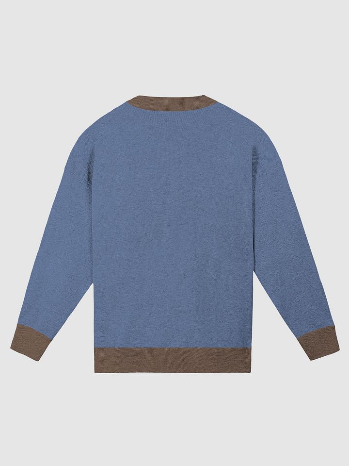 ANGELIC (lg. lined design, blue and brown) knitwear relaxed crewneck product image (10)