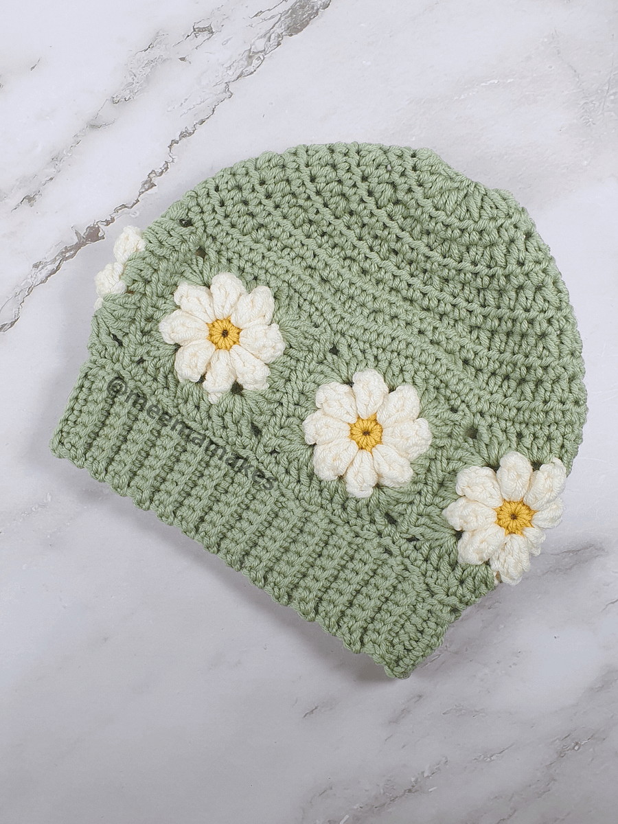 Daisy Beanie Hat Pattern product image (4)