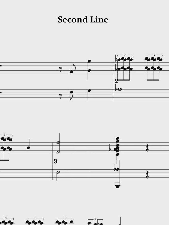 Second line - Piano sheet music product image (1)