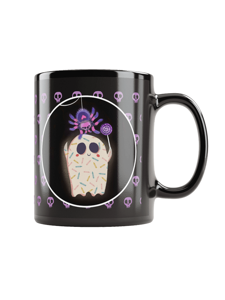 Little Ghost Spider Pet - Black Ceramic Mug product image (1)