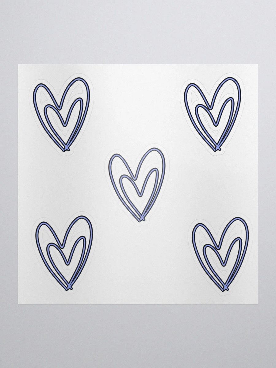 5 Large Double Heart Stickers product image (1)