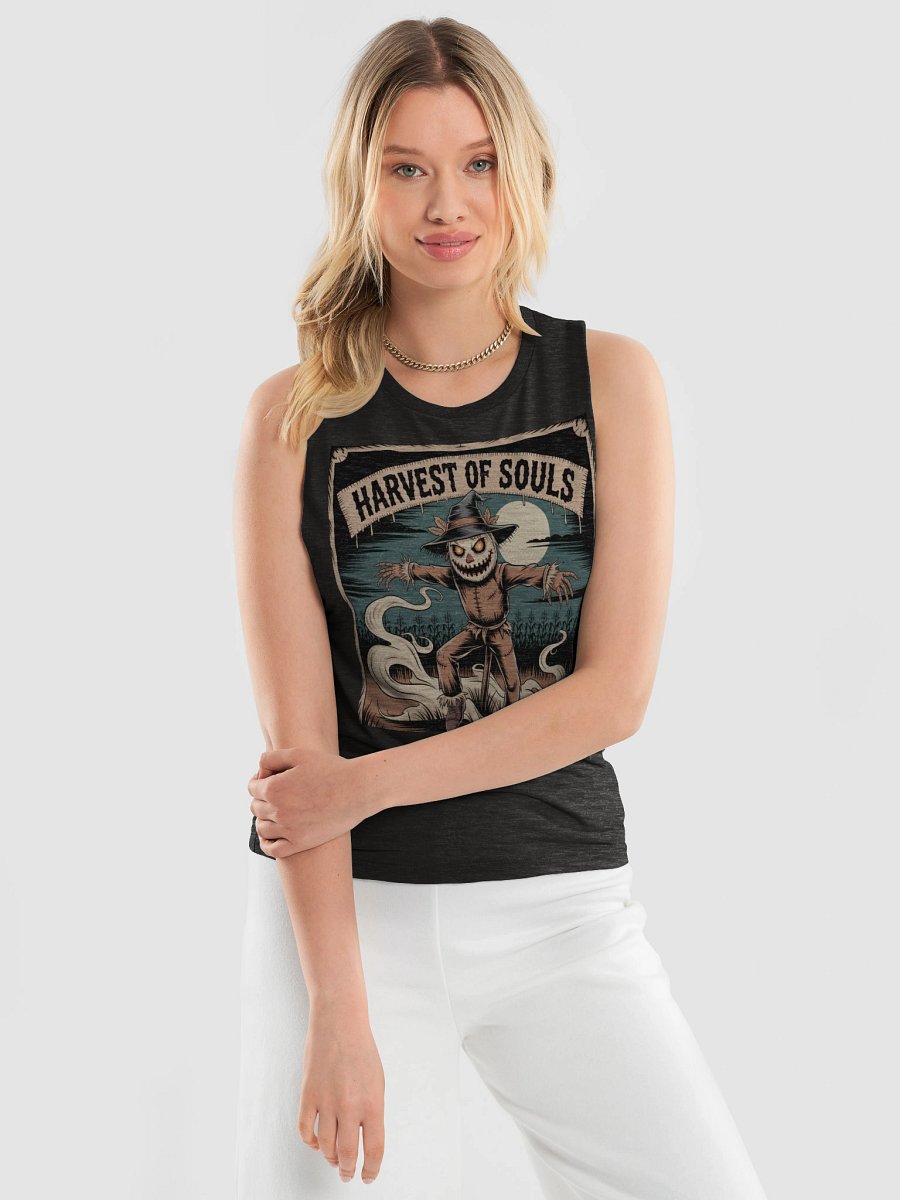 Midnight Veil Designs Women's Black Gothic Flowy Muscle Tank - Harvest of Souls - S-2XL product image (3)