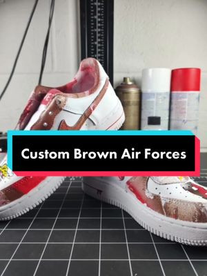 Just wanna rock some custom Brown Airforces  #brown #brownuniversity #airforces #brownairforces #customshoes #justwannarock #sneakers 
