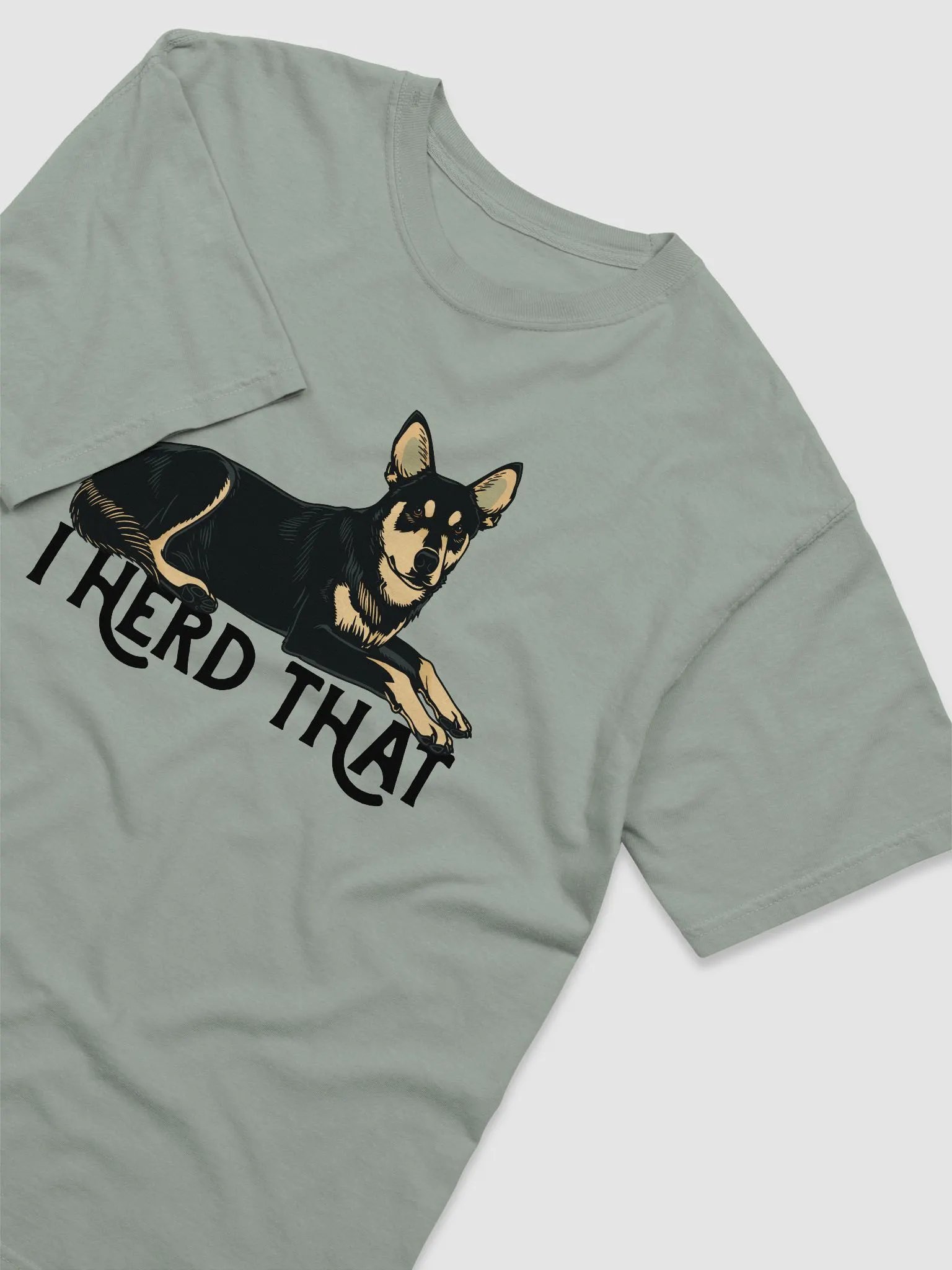 I Herd That T-Shirt | Funny Australian Kelpie (Black) Shirt for Herding Dog Owners product image (6)