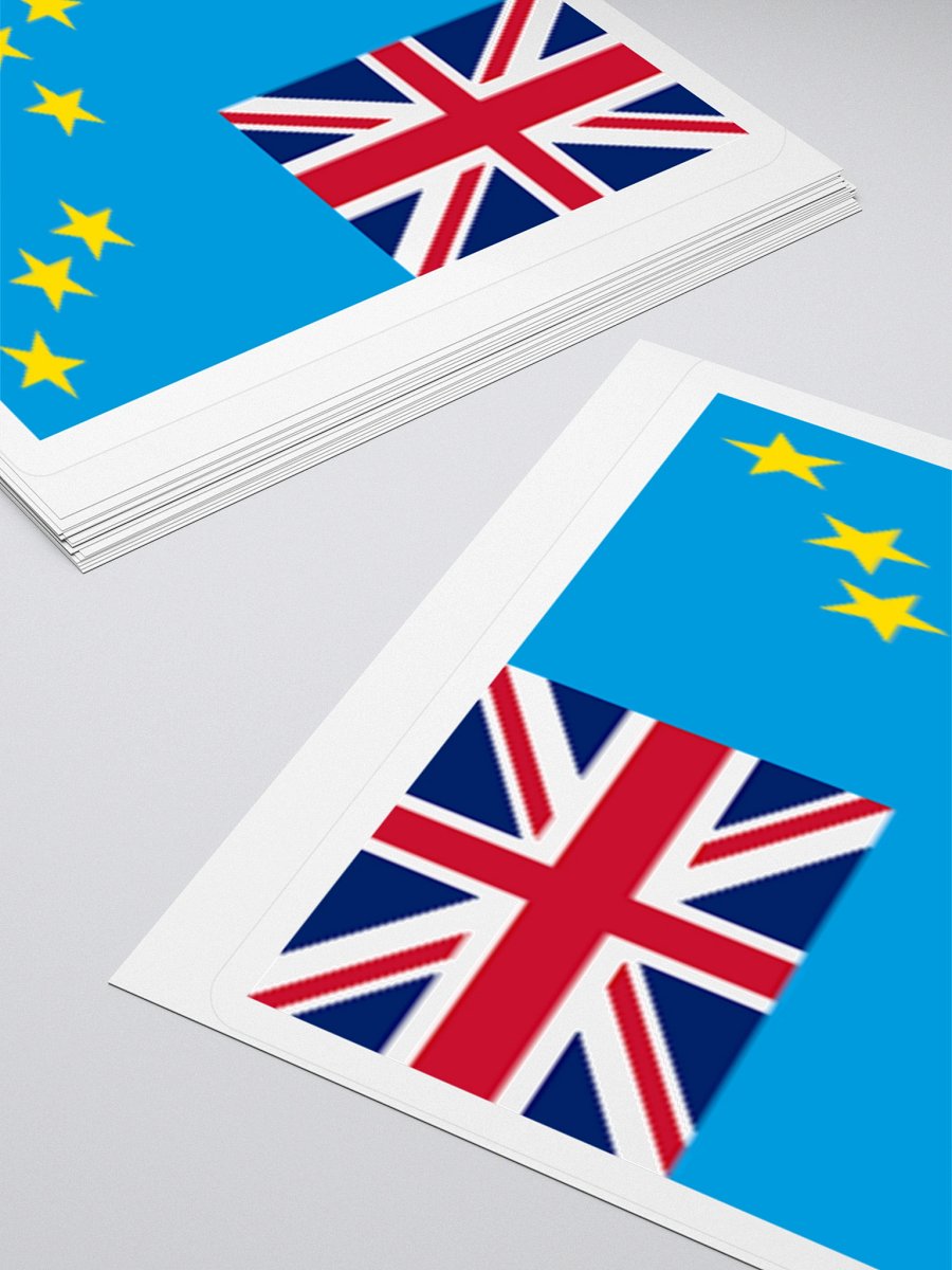 Tuvalu Flag Sticker | Nine Stars Union Jack Design | Durable Vinyl | 3 Sizes product image (10)
