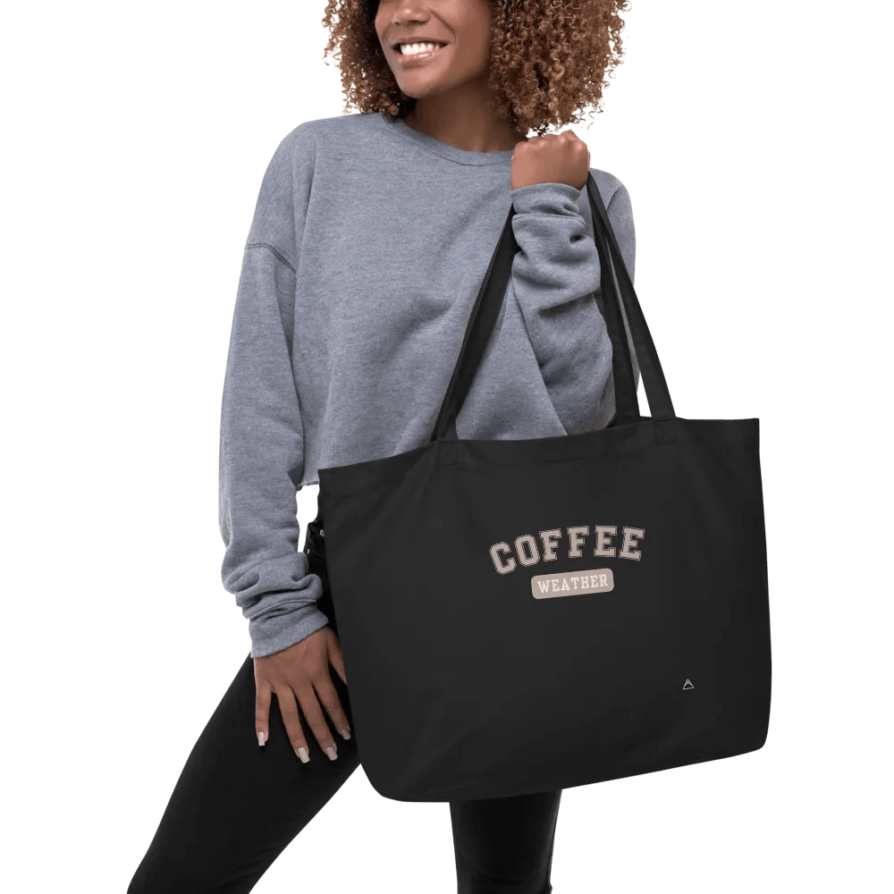 Coffee Weather | Black Tote (Latte) product image (2)