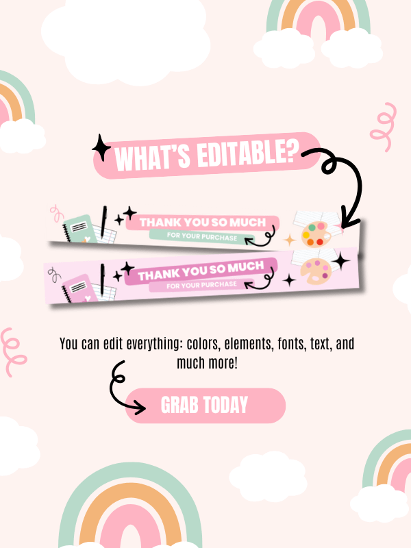 Whimsical MRR/PLR Etsy Receipt Banners product image (8)