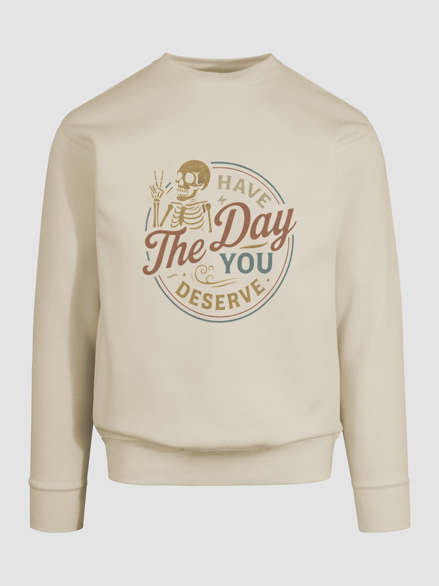 Sarcastic Skeleton Peace Sign Sweatshirt product image (18)