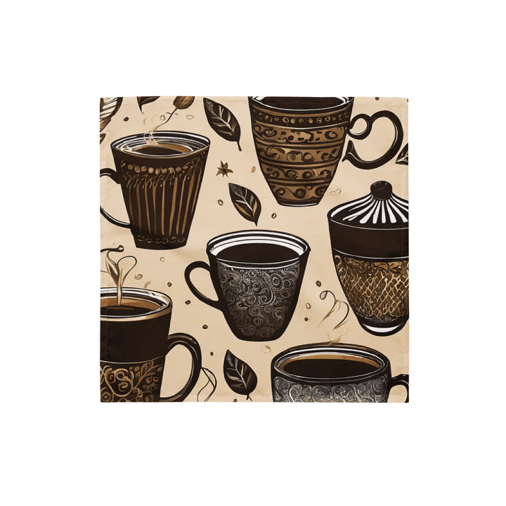 Earthy Elegance Coffee Cup Bandana product image (1)