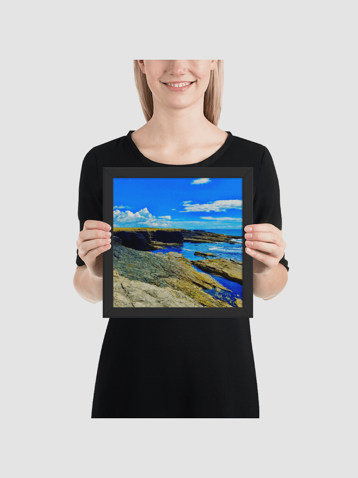 Rock meats water Framed photography Poster product image (1)