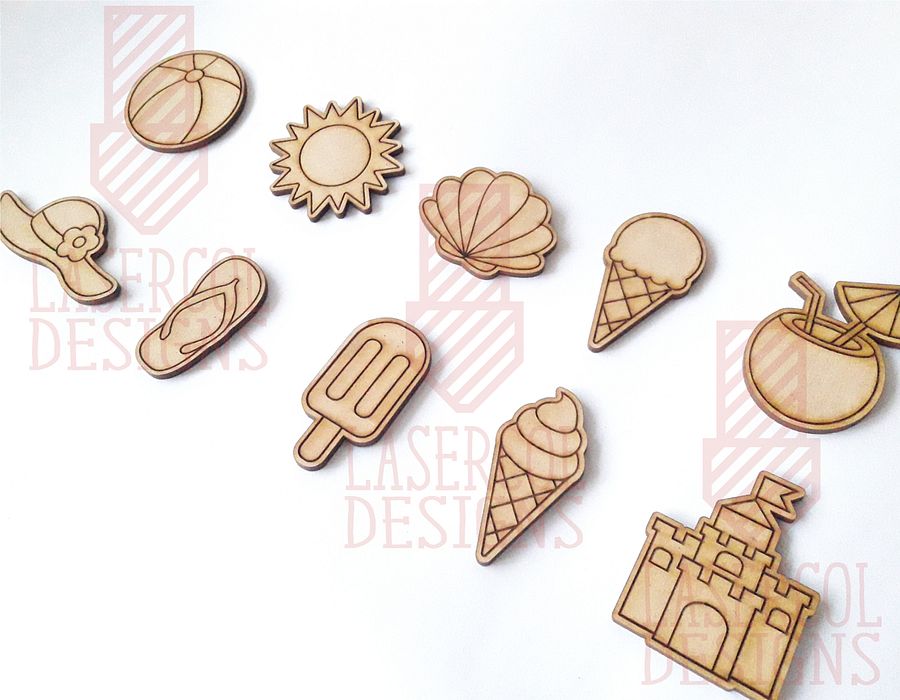 Summer Cut Outs and Stud Earrings - Laser Cut Files product image (6)