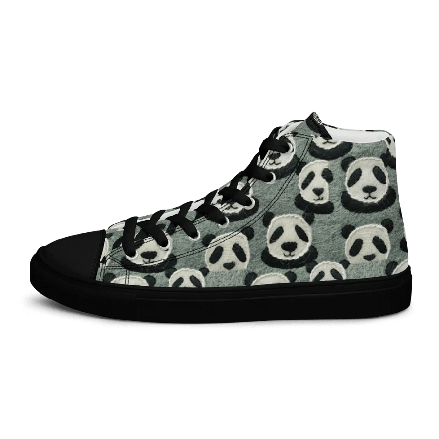 Cute Sad Panda Pattern High Top Kicks product image (11)