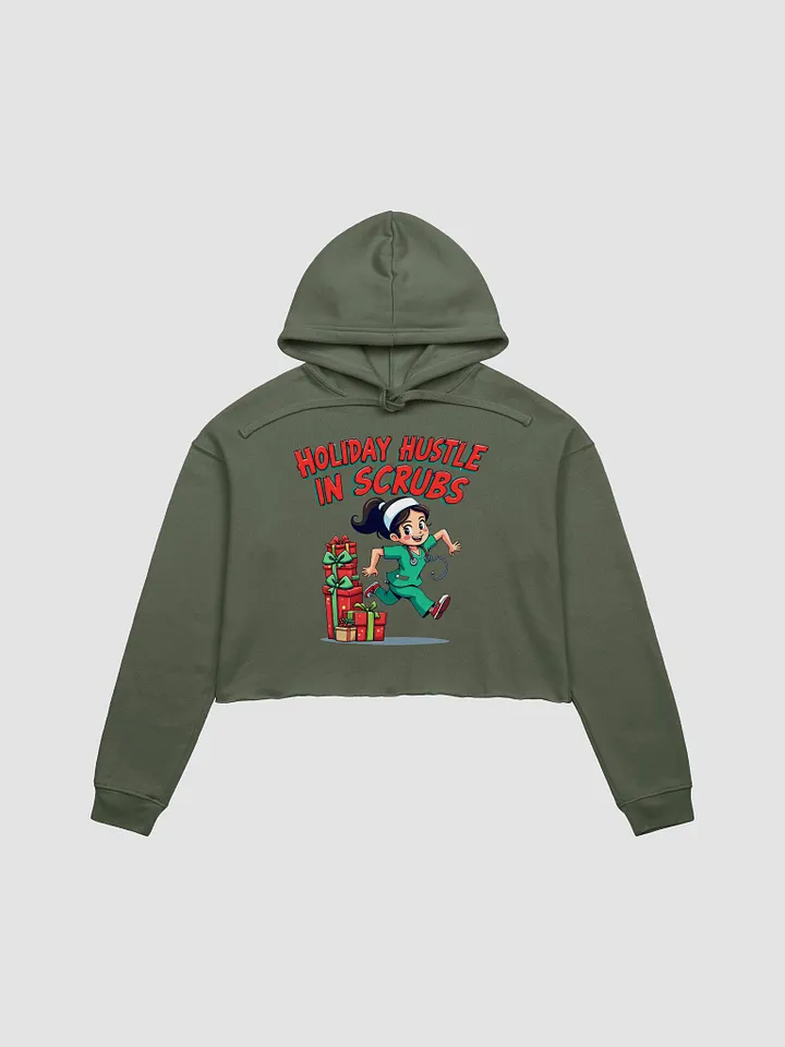 Holiday Hustle in Scrubs Crop Hoodie product image (7)