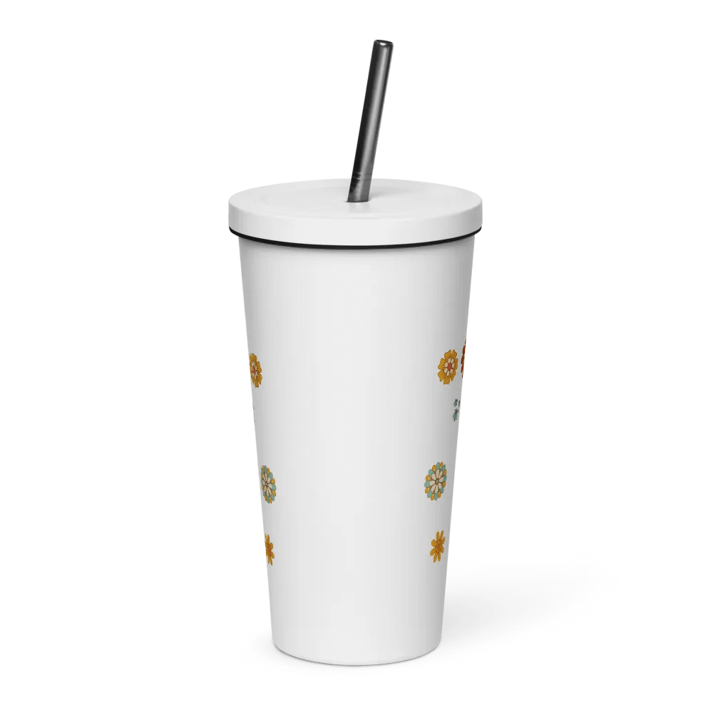 Groovy mama insulated tumbler cup with straw product image (4)