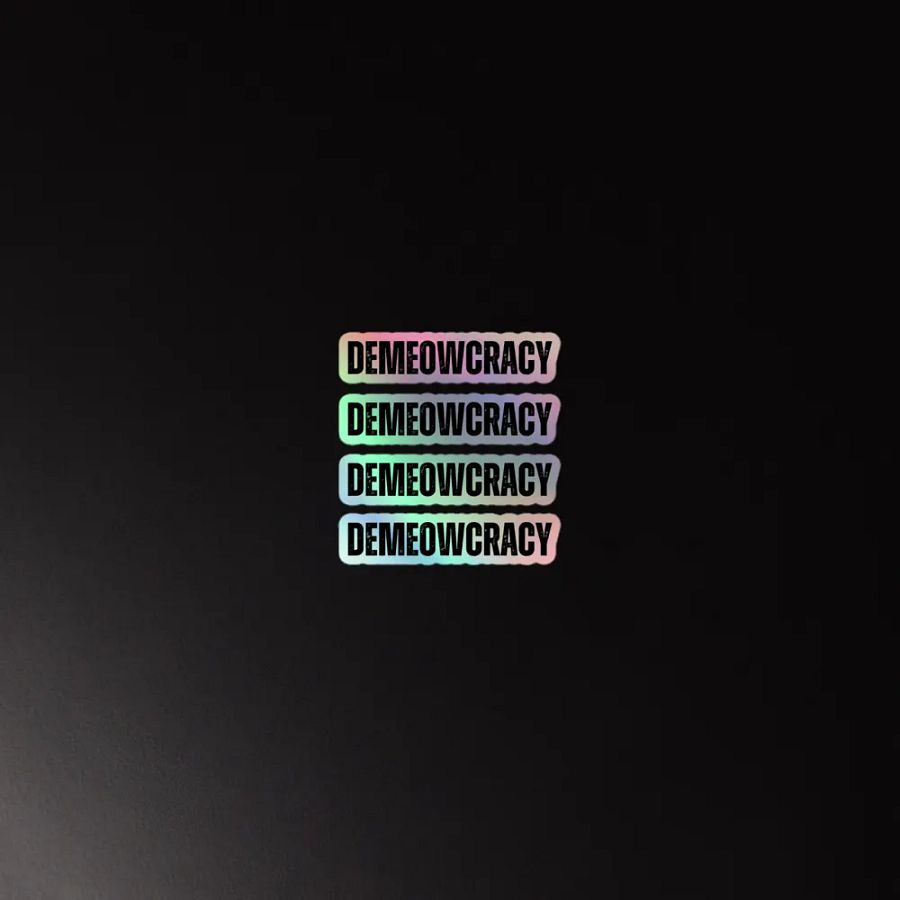 DEMEOWCRACY Holographic Sticker Sheet product image (2)
