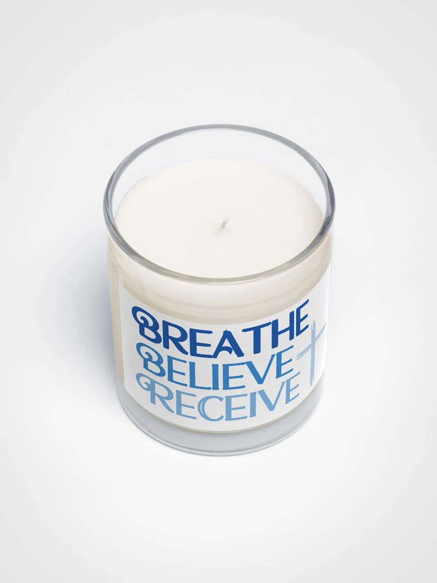 BREATHE BELIEVE RECIEVE SOY WAX CANDLE, INSPIRATIONAL MOTIVATIONAL, SELF-AFFIRMATION, POSITIVE VIBES, GIFT IDEA product image (3)
