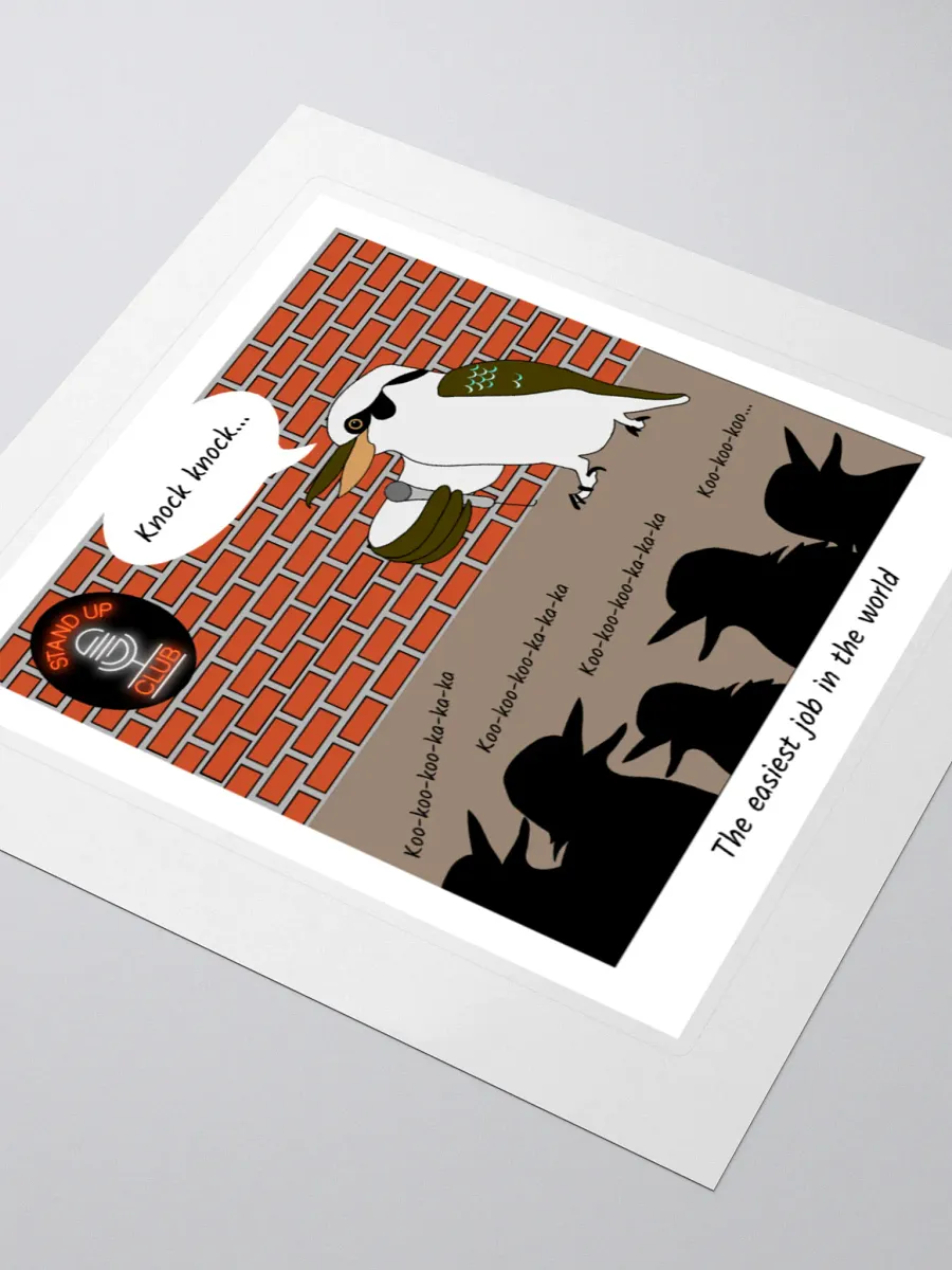 Kookaburra Cartoon Kiss Cut Sticker product image (6)