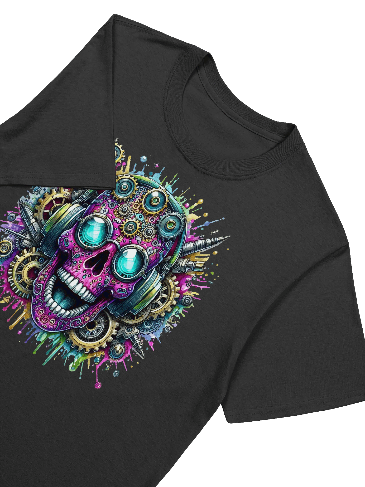 Steampunk Sugar Skull Art - Gearing Up for Day of the Dead T-Shirt product image (19)