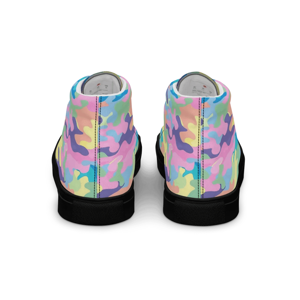 Pastel Camouflage High Top Canvas Shoes product image (5)