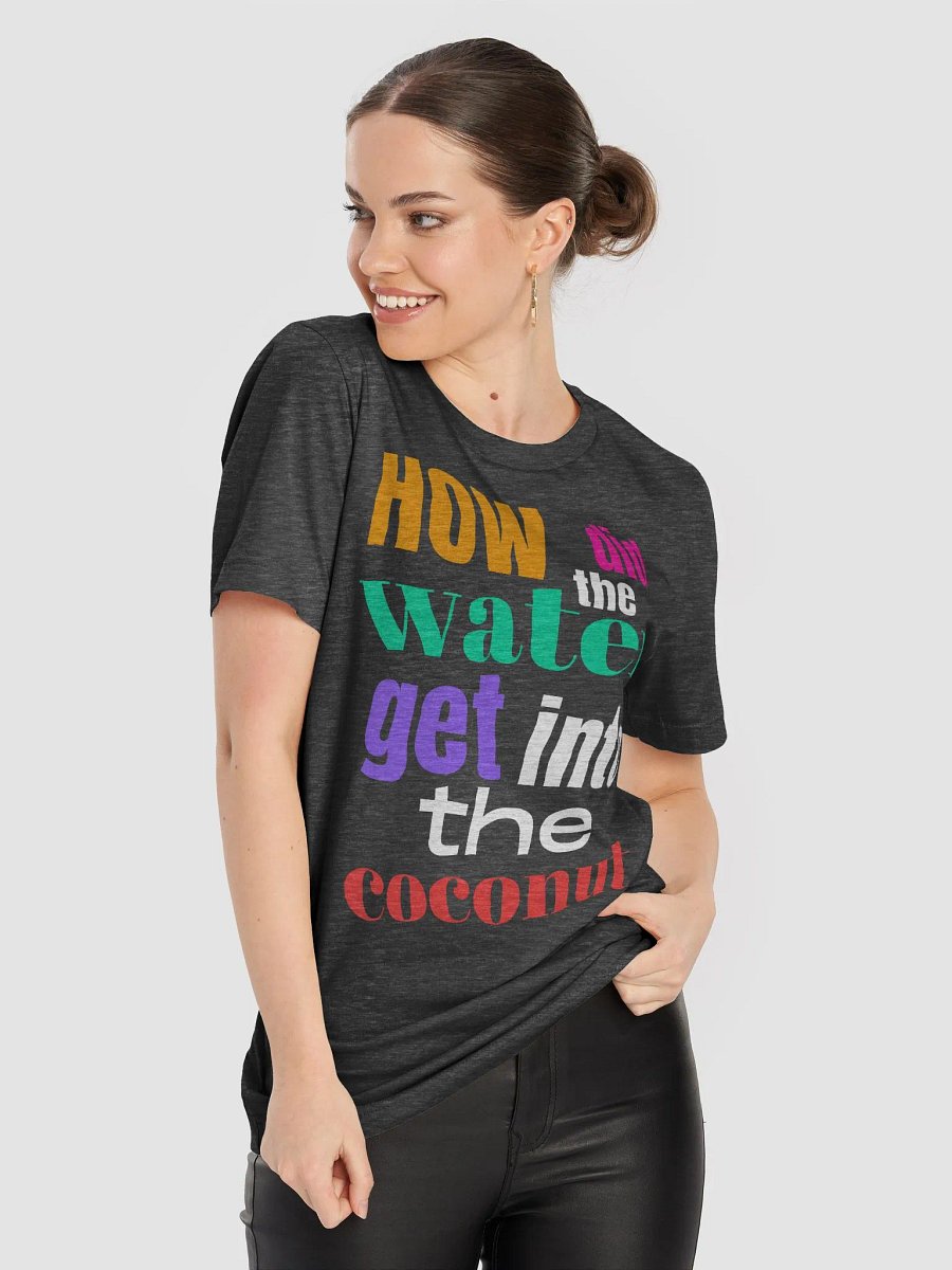 How Did the Water Get into the Coconut?" Bella + Canvas Supersoft A Funny Quote T-Shirt product image (7)