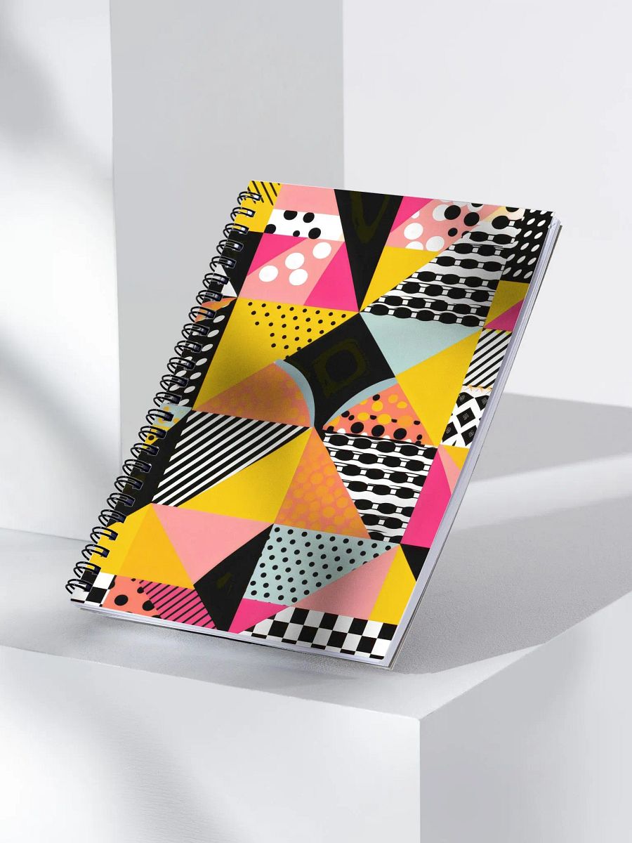 Vibrant Geometric Dreams Spiral Notebook product image (3)