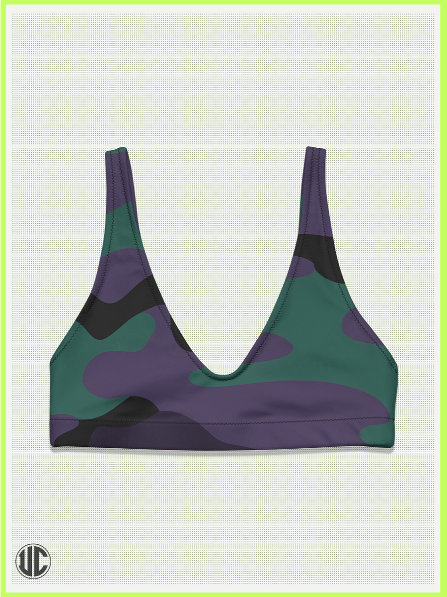 UnkoCon – Midnight Purple Camo Bikini Top product image (1)