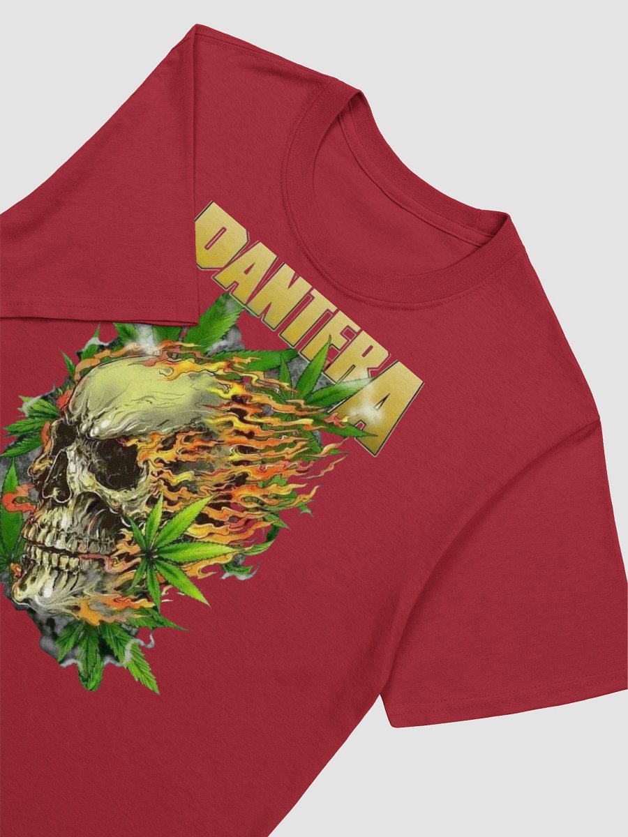 Pantera T-Shirt - Flaming Skull & Cannabis Leaf Stoner Metal product image (5)
