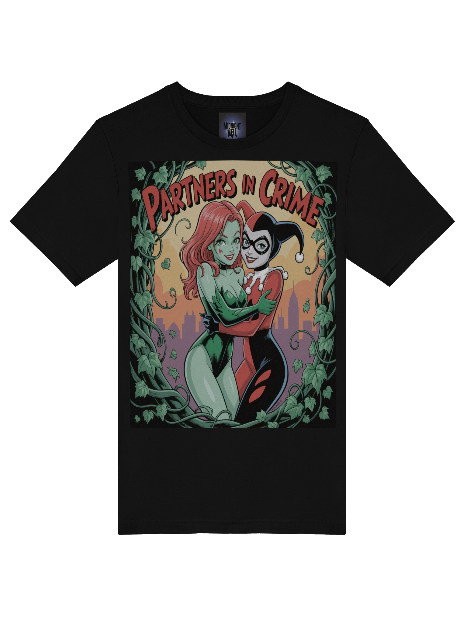 Toxic Embrace: Harley Quinn & Poison Ivy Partners in Crime T-Shirt product image (7)