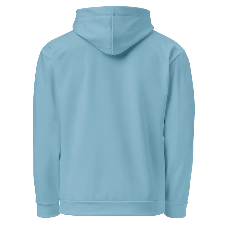 Plain Light Blue Soft Summer Unisex Recycled Polyester Heavyweight Premium Hoodie by Treasure Pie product image (2)