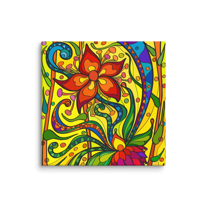Vibrant Floral Canvas Art - Bright Starfish product image (1)