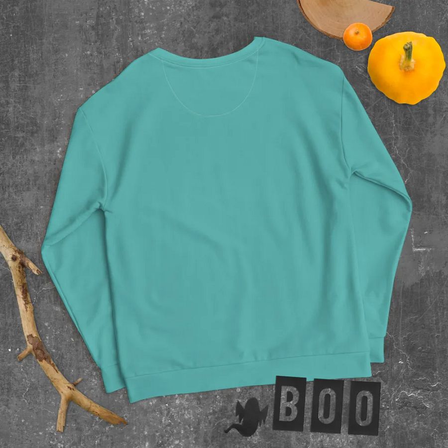 Plain Turquoise Blue True Summer Unisex Recycled Polyester Heavyweight Premium Sweatshirt by Treasure Pie product image (11)