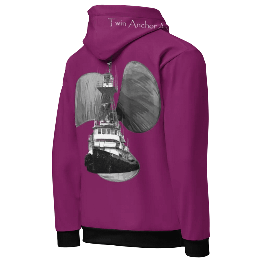 Eggplant Three blade prop Tug CE Hoodie product image (9)