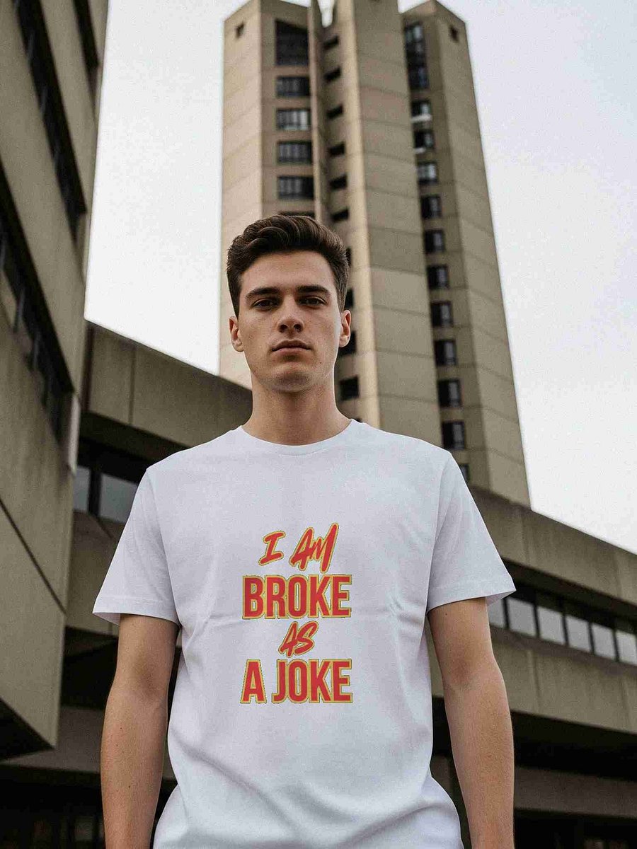 “Broke as a Joke” Funny Graphic Tee product image (1)