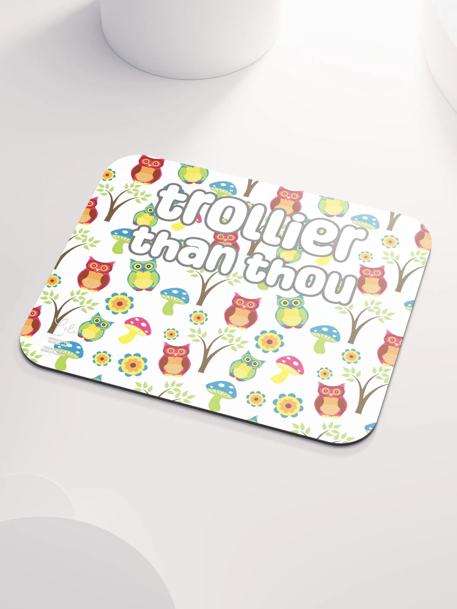 Trollier Than Thou Medium Mouse Mat - owls product image (3)