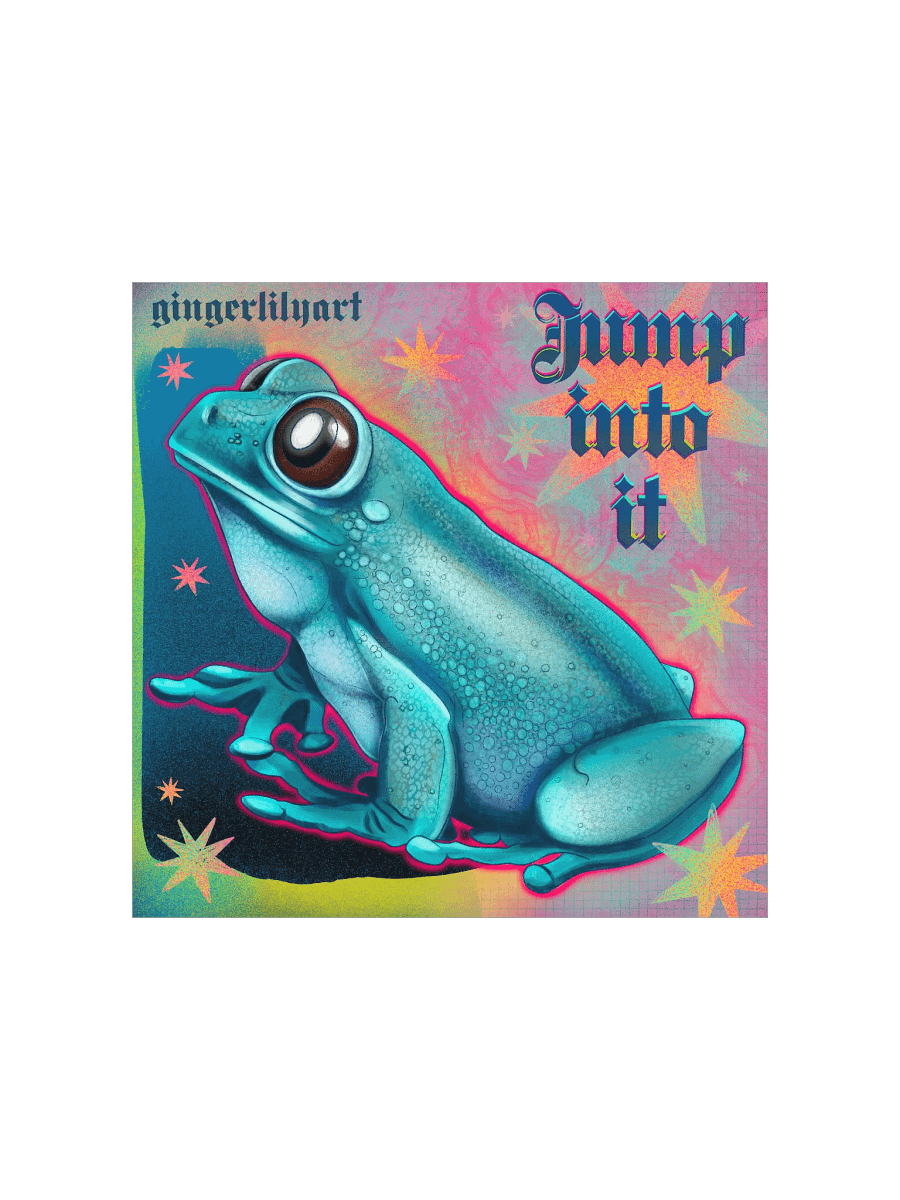 jumping frog print product image (8)
