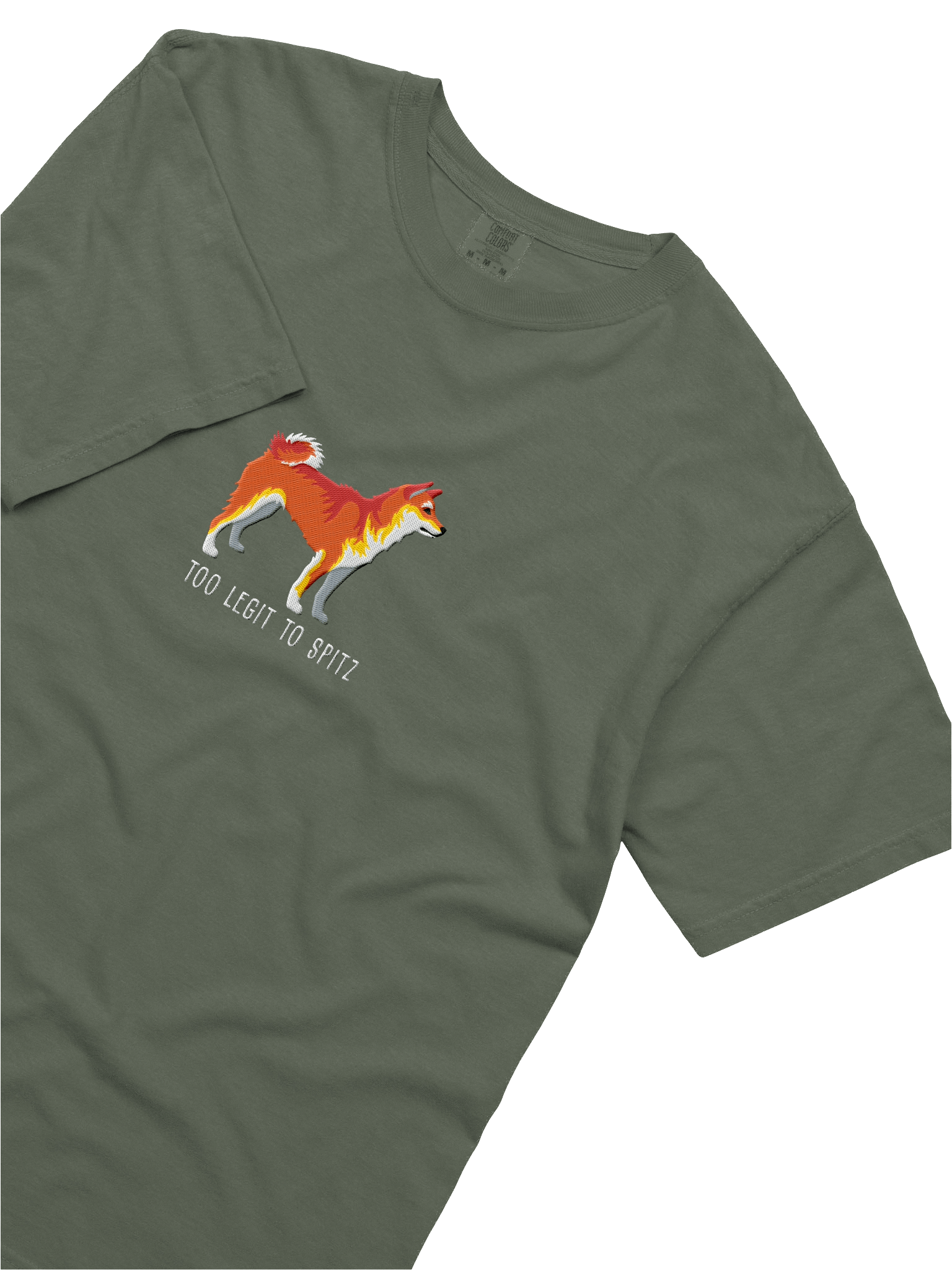 Too Legit to Spitz T-Shirt(Embroidered) of a Shiba Inu(Red) product image (35)
