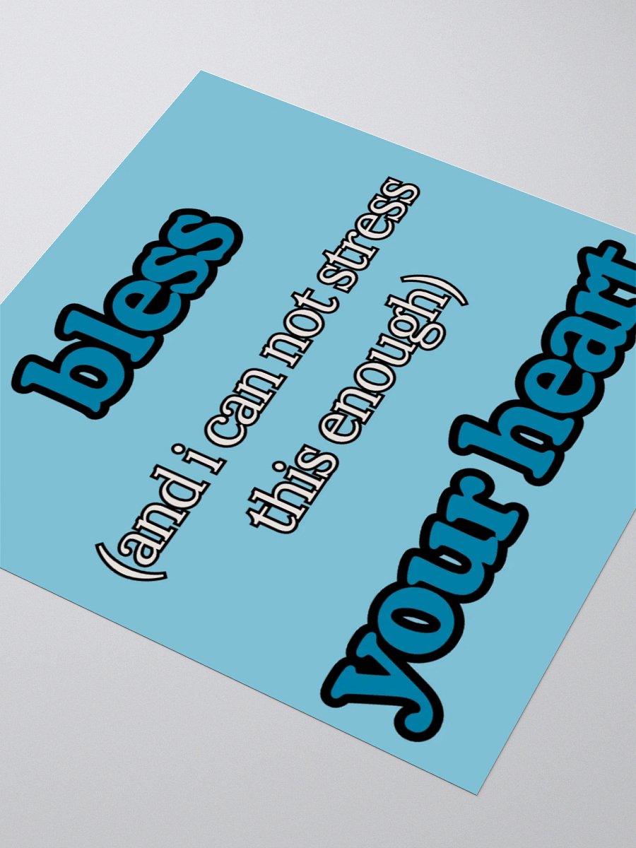 bless your heart sticker (blue) product image (2)