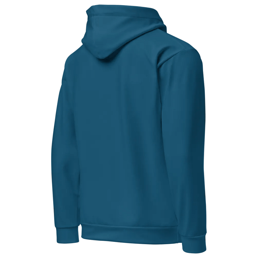 Plain Dark Blue True Summer Unisex Recycled Polyester Heavyweight Premium Hoodie by Treasure Pie product image (4)
