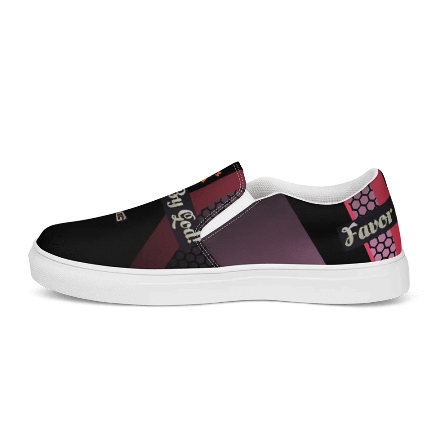 BBG Diamond Cross Black and Purple Men's Slip Ons product image (5)