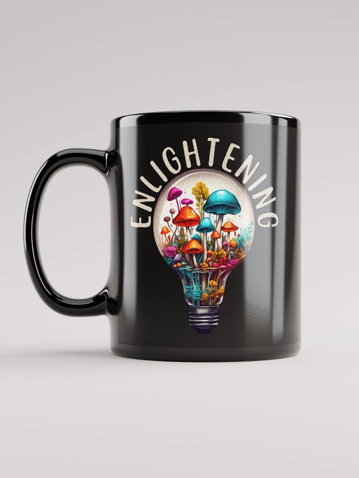 Reflective Bulbs Graphic | Black Coffee Mug | Enlightening product image (1)