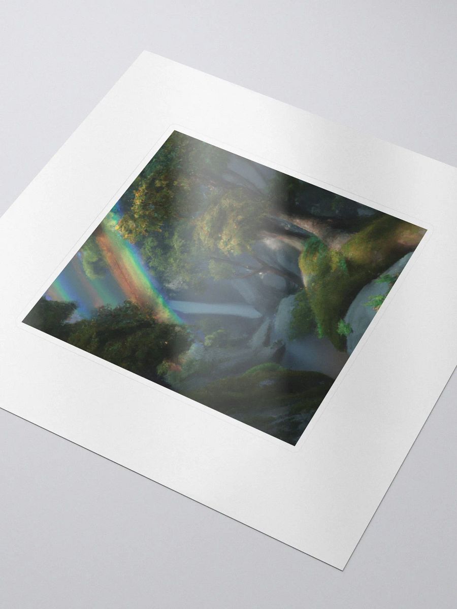 Galactic Wild Rainbow Waterfall Forest Omega Sticker product image (3)
