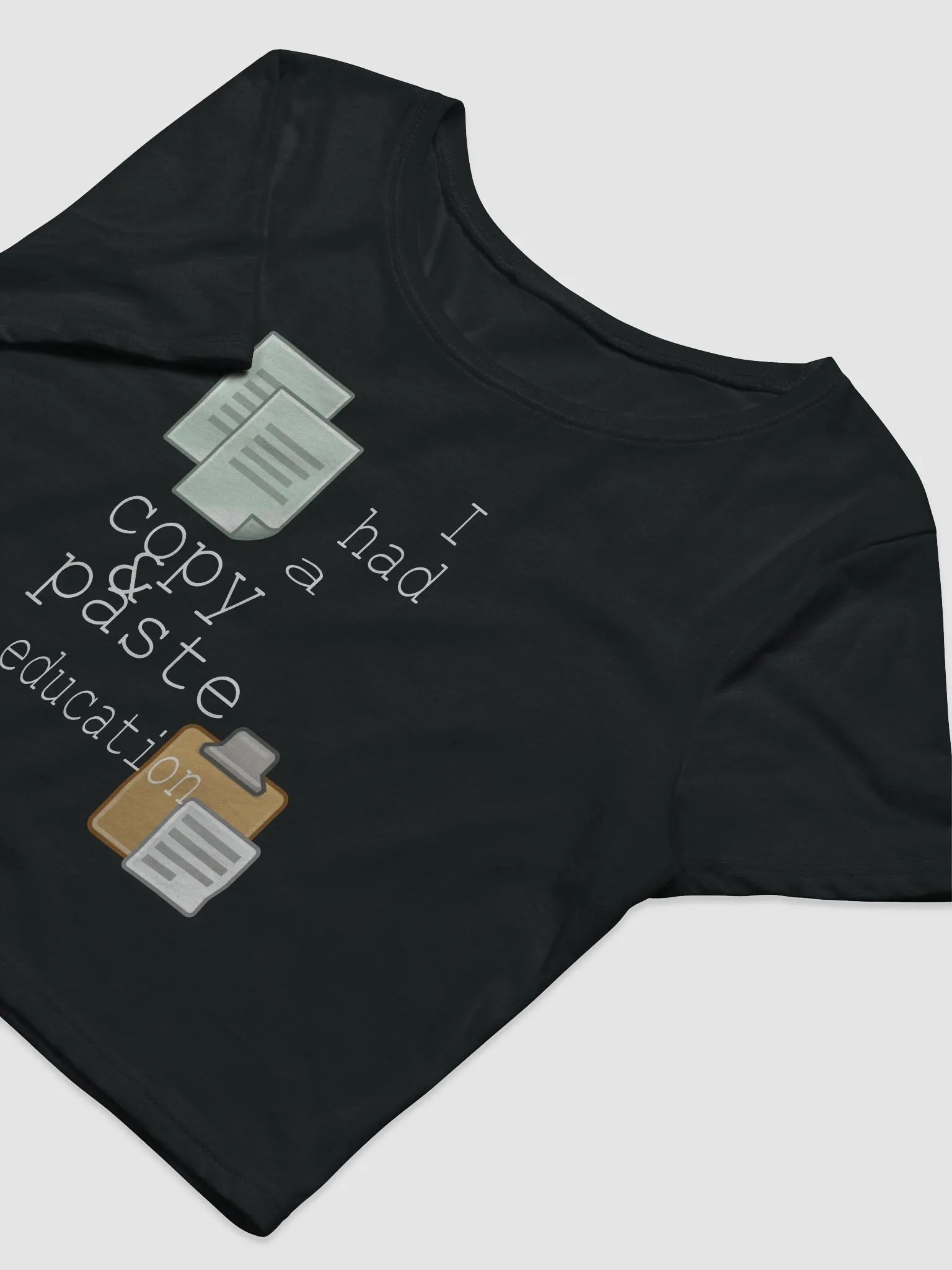 I Had A Copy & Paste Education - Colour - Bella+Canvas Women's Crop Tee product image (3)